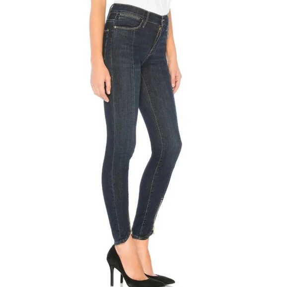 Frame le high skinny zip jeans size 28 - Picture 2 of 13